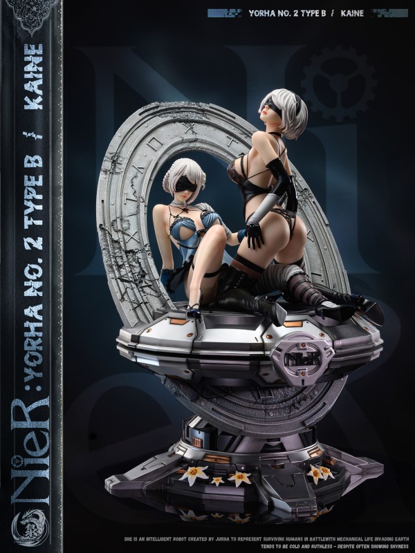 Longquan Studio NieR:Automata 2B and Kaine Hot Sexy 1/4 Statue
